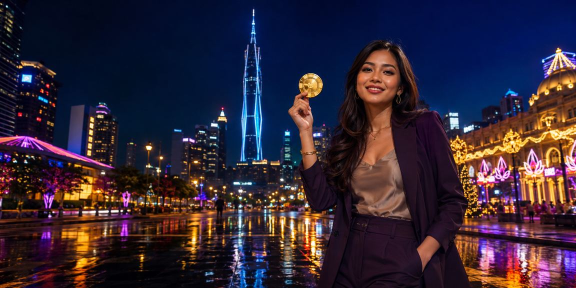 Suasana meja kasino pertaruhan gaya Melayu di Kuala Lumpur untuk blackjack